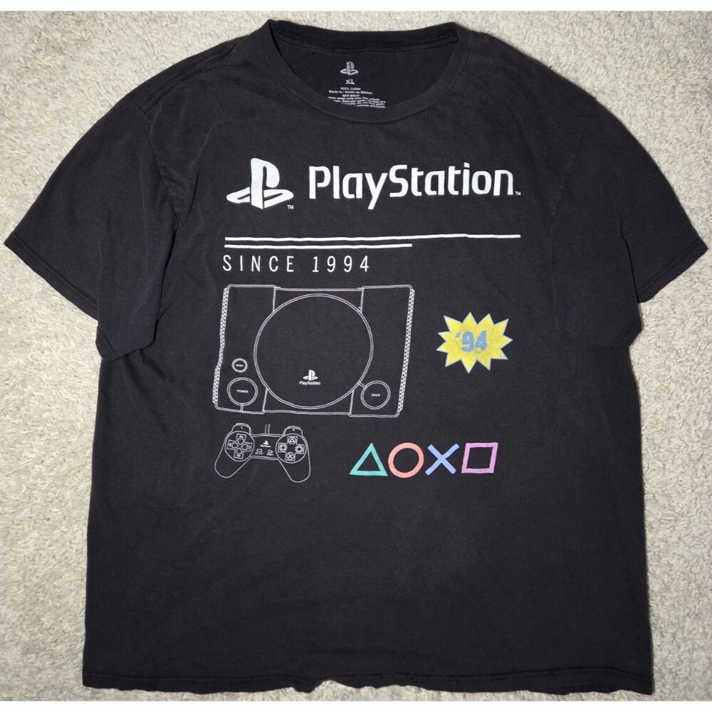 PlayStation Since 1994 Graphic T-Shirt Black XL Official